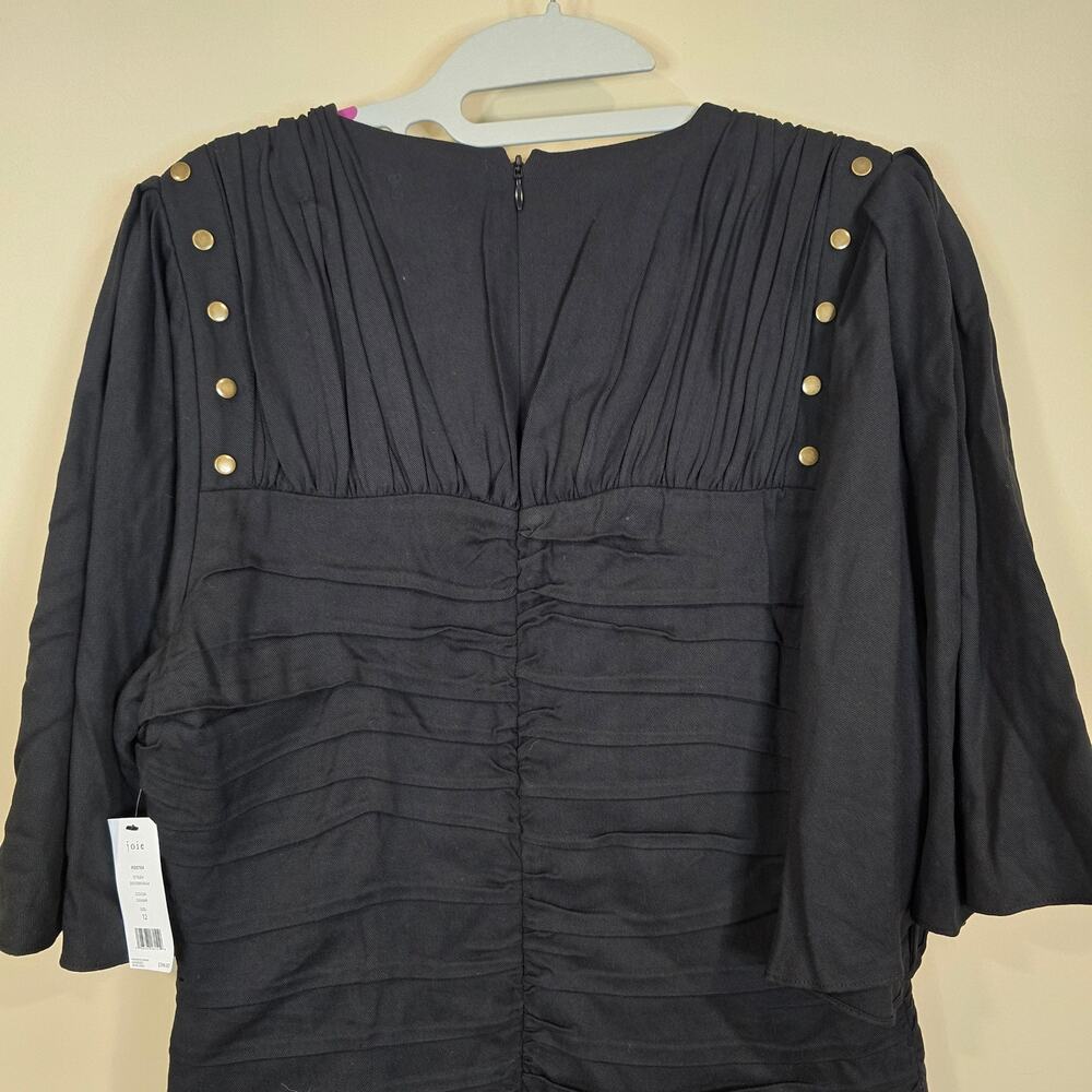 NEW NWT Women's Joie Black "Foster" Mini Dress Flowy Sleeves | Size 12 - Picture 7 of 11